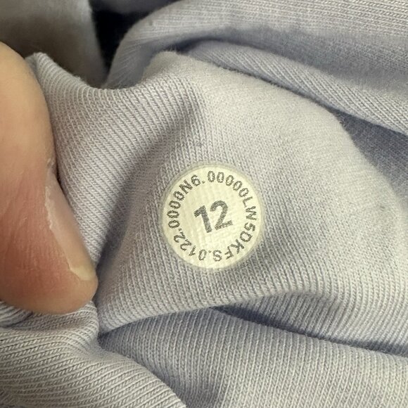 LULULEMON pants scuba high rise jogger french terry pastel blue drawstring 12 - Picture 9 of 9